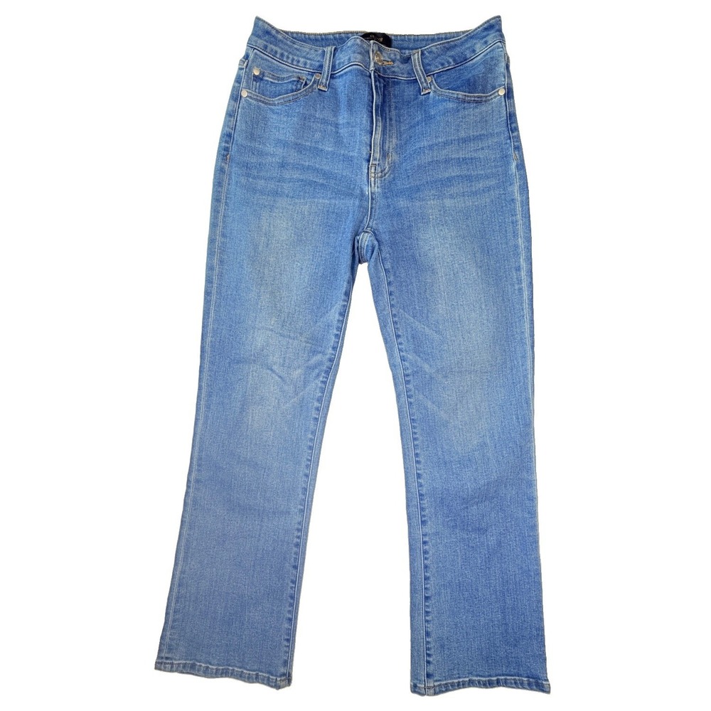 Quince Stretch High Rise Kick Flare Jeans Womens 29 Medium Wash Boho 70s
